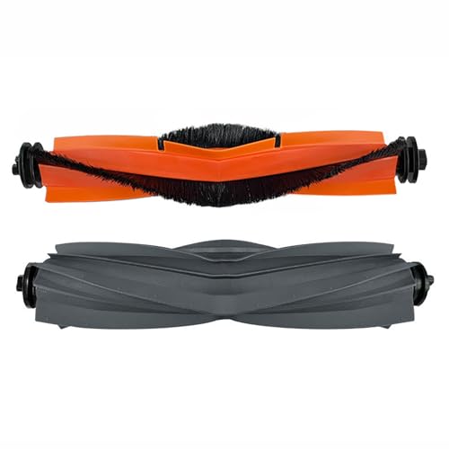 HMHAMA Ersatz-Gummirollen-Hauptbürsten-Set für Dreame X40/X40 Pro/X40 Ultra Roboter-Staubsauger, 1 graue Hauptbürste + 1 rote Hauptbürste von HMHAMA