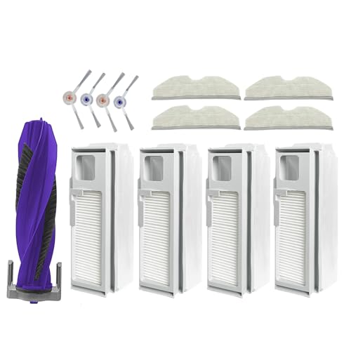HMHAMA Ersatz-Zubehör-Set für Narwal Freo X Plus/Freo X Ultra Saugroboter und Mop, 1 Hauptbürste, 4 Wischpads, 4 Staubbeutel, 2 Paar Seitenbürsten von HMHAMA
