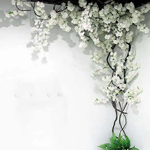 Künstliche Kirschblütenbäume – Atemberaubende künstliche Blumen-Hintergrundwände für Innenhochzeiten mit simuliertem Pfirsichzweig und Rattan-Design – perfekt für Decke oder Künstliche Kirschblütenbäume – Atemberaubende künstliche Blumen-Hintergrundwände für Innenhochzeiten mit simuliertem Pfirsichzweig und Rattan-Design – perfekt für Decke oder von HMHMYUAN