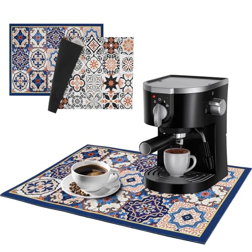 HMIEPRS Kaffeemaschine Abtropfmatte, Abtropfmatte für Geschirr mit Rutschfest Gummisohle, Kaffeemaschine Schnelltrocknend Saugfähige Unterlage, Zubehör Dekorative für Küchen Kaffee Bar, 40X30 cm HMIEPRS Kaffeemaschine Abtropfmatte, Abtropfmatte für Geschirr mit Rutschfest Gummisohle, Kaffeemaschine Schnelltrocknend Saugfähige Unterlage, Zubehör Dekorative für Küchen Kaffee Bar, 40X30 cm von HMIEPRS