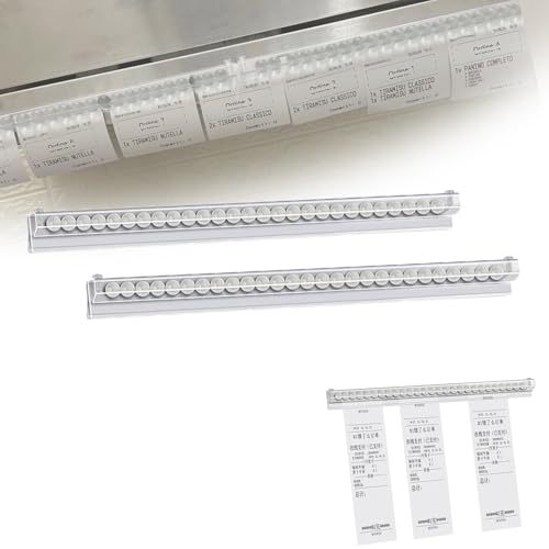 Bonhalter, 2 Stück Selbstklebend Tickethalter Bonleiste Völlig Transparentes Bonschiene kein Bohren Notizleiste Tab Order Grabber für Restaurant, Kühlschrank, Bar, Büro, Hotel, 30cm Bonhalter, 2 Stück Selbstklebend Tickethalter Bonleiste Völlig Transparentes Bonschiene kein Bohren Notizleiste Tab Order Grabber für Restaurant, Kühlschrank, Bar, Büro, Hotel, 30cm von HMLFDC