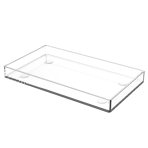 HMLTD Acryltabletts zur Präsentation,Dekoratives rechteckiges Tablett - Dekorativer Tablett-Organizer aus Acryl, Couchtisch-Nisttabletts für Lebensmittel, Tee, Snacks, Küchen-Waschtisch von HMLTD