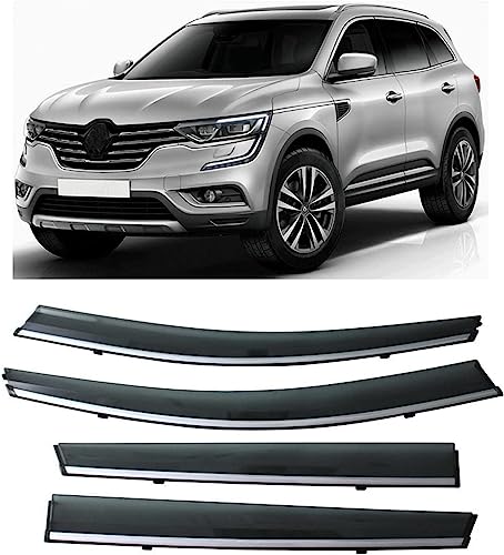 HMLTD 4 Stück Autofenster Windabweiser für Renault Koleos 2017 2018 2019 2020 2021, Regenabweiser Fenster visiere Lüftung sabweiser Anklebbare Deflektoren von HMLTD