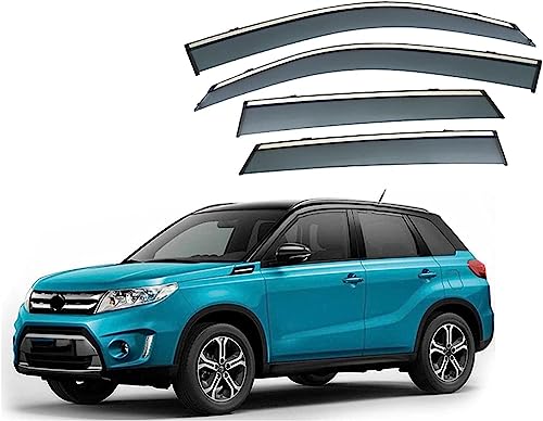 HMLTD 4 Stück Autofenster Windabweiser für Suzuki Vitara 2016-2022, Regenabweiser Fenster visiere Lüftung sabweiser Anklebbare Deflektoren von HMLTD