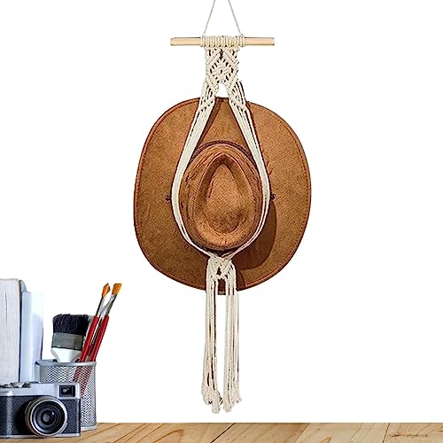 HMLTD Boho Hutablage für Wand | Wandhalterung mit Boho-Quasten, Hutablage für die Aufbewahrung zu Hause - Boho Caps Aufbewahrungsdisplay Organizer, Huthalter Makramee Cowboyhuthalter von HMLTD
