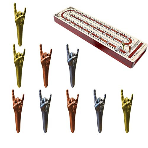 HMLTD Resin Cribbage Pegs, Cribbage Board Pegs, 9 Stück Cribbage-Heringe aus Kunstharz in Fingerform mit 3 Farben, Modische Cribbage-Pegs für den Mehrspielermodus, niedliche Cribbage-Pegs HMLTD Resin Cribbage Pegs, Cribbage Board Pegs, 9 Stück Cribbage-Heringe aus Kunstharz in Fingerform mit 3 Farben, Modische Cribbage-Pegs für den Mehrspielermodus, niedliche Cribbage-Pegs von HMLTD