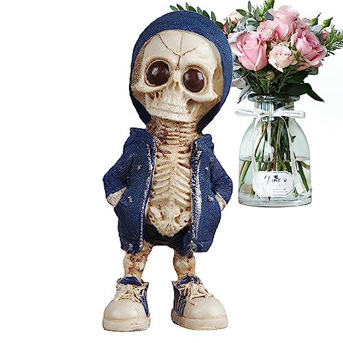 HMLTD Totenkopfstatue für Halloween | Halloween Skelett Figur - Tragbare Sammlerfiguren für Zuhause, Skelett-Halloween-Dekoration für Wohnzimmer, Zuhause von HMLTD