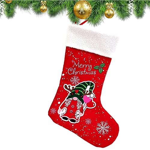 HMLTD Weihnachtsstrumpf - Weihnachtsstrümpfe, Tragbarer Kamin zum Aufhängen von Strümpfen, Socken, Dekoration von HMLTD