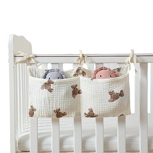 HMLTD Windel-Organizer für Kinderbett - Aufhängbares multifunktionales Babybett mit 2 Taschen,Baby-Organizer für Wickeltisch und Babybett, Kinderzimmer-Organisation, Kinderbett-Zubehör von HMLTD