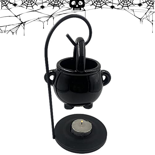 Hängekessel Wachsbrenner | Hexenkessel Topf Kerzenhalter | Witches Home Yoga Room Meditation Decor, Black Aroma Diffuser Candle Tealight Hmltd von HMLTD