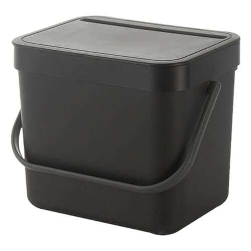 Kitchen Waste Bin - Compost Bin Kitchen for Everyday Waste Container with Lid and Wall Hanger - Waste Bin Kitchen Small Portable and Practical, Easy Storage, Rounded Corners Kitchen Waste Bin - Compost Bin Kitchen for Everyday Waste Container with Lid and Wall Hanger - Waste Bin Kitchen Small Portable and Practical, Easy Storage, Rounded Corners von HMLTD