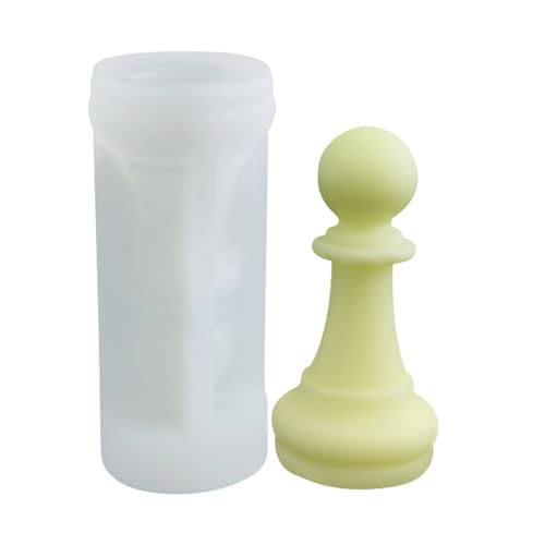 Schach-Silikonform, DIY-Schachspielfigurenform, Langlebig, Leicht Zu Reinigen, DIY-Schokoladenkuchenherstellung, Handgefertigte Kerzenform, Bestes Geschenk, Tolle Heimdekoration von HMLTD