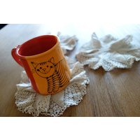 Häkeldeckchen | Häkeldecken Handgemachte Deckchen Beige Handgefertigte Tischdecke Gehäkelter Tischdekoration Dekchen Häkeln Matten von HMLulu