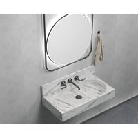 Back Splash Carrara Weißes Marmor Waschbecken, Badezimmer Für Schüssel Weißes Benutzerdefiniertes Aufsatzwaschbecken von HMMARBLE