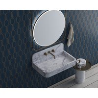 Handgefertigte Calacatta Weiß Marmor Waschbecken Backsplash Badezimmer Gefäß Handgefertigte Calacatta Weiß Marmor Waschbecken Backsplash Badezimmer Gefäß von HMMARBLE