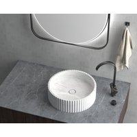 Ovales Rundes Steinwaschbecken, Marmor Weißes Natürliches Handgefertigtes Waschbecken, Badezimmer High-End-Qualitätsausrüstung, Perfektes von HMMARBLE