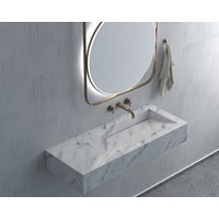 Rechteckiges Calacatta Weißer Marmor Waschbecken, Badezimmer Naturstein Luxus Design von HMMARBLE