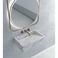 Rechteckiges Carrara White Marmor Waschbecken, Badezimmer Naturstein Luxus Design von HMMARBLE