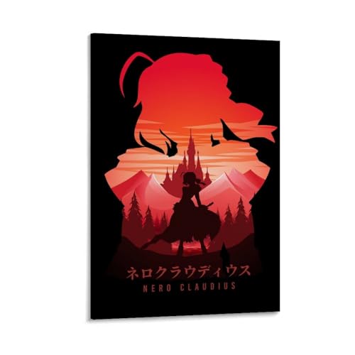 HMNANGDE Nero Claudius Fate Anime Poster Dekorative Malerei Leinwand Wandkunst Wohnzimmer Poster Schlafzimmer Malerei,Wandkunst Bilddruck Moderne Familienzimmer Dekor 12x18inch(30x45cm) von HMNANGDE