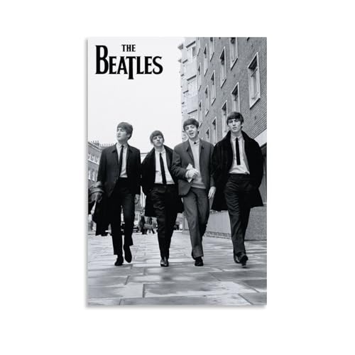 HMNANGDE The Beatles - Black And White Poster Poster Dekorative Malerei Leinwand Wandkunst Wohnzimmer Poster Schlafzimmer Malerei,Wandkunst Bilddruck Moderne Familienzimmer Dekor 12x18inch(30x45cm) von HMNANGDE