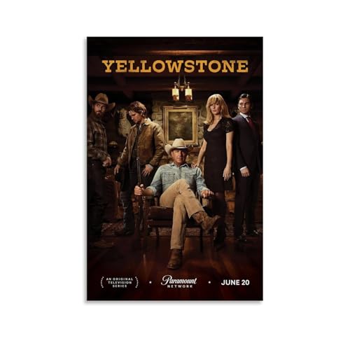 HMNANGDE Yellowstone TV Series Poster Poster Dekorative Malerei Leinwand Wandkunst Wohnzimmer Poster Schlafzimmer Malerei,Wandkunst Bilddruck Moderne Familienzimmer Dekor 20x30inch(50x75cm) von HMNANGDE