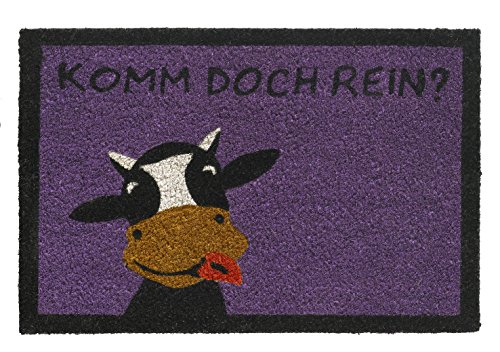 HMT 147415 Fußmatte KOMM Kochschürze Süßer Niere Kuh Coco violett 40 x 60 cm von HMT