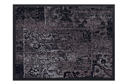 HMT 5800076 Fußmatte im Vintage-Stil, Polyamid, 60 x 80 cm, Anthrazit von HMT