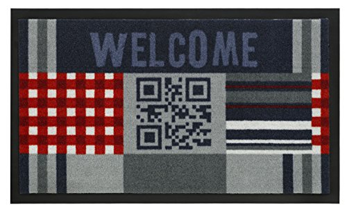 HMT Fußmatte Welcome, 75 x 45 x 0,5 cm, Grau von HMT