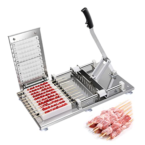 HMWOKPOT 49-Loch-Kebab-Maschinen-Fleischspieß-Werkzeuge - Grill-Kebab-Maker-Box aus Edelstahl Grill Grill Küchenzubehör Werkzeuge von HMWOKPOT