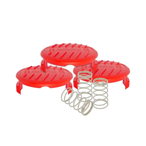 HMYNJEI CMZST120SC Trimmer-Spulenkappe + Feder für Craftsman CMCST910 CMCST900 CMCST98020 CMESTA900 CMESTE920 CMESTHOS912 CMEST913 Unkrautfresser CMZST0653 CMZST0803 (3er-Pack) von HMYNJEI