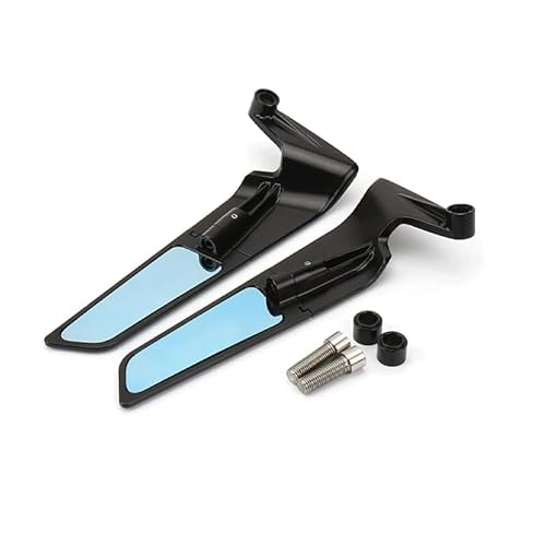 HMYOUXUAN 12.4cm×4cm, Motorrad Rückspiegel Spiegel für BMW R 1150 RT, Aluminiumlegierung, 360° Drehbar Motorradspiegel, 2 Stücke,Blue von HMYOUXUAN