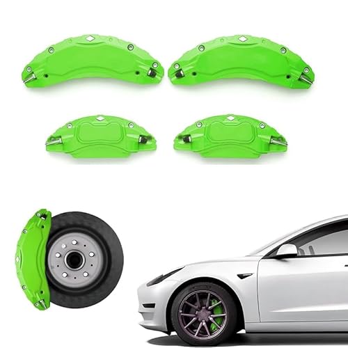 HMYOUXUAN 4 x Auto-Aufkleber für Radbremssattel für Dacia Spring 5-Doors 2021-, Aluminiumlegierung Scheibenbremsschutzräder, Bremssattelschutzabdeckung, 28CM×7.5CM×6CM,Green HMYOUXUAN 4 x Auto-Aufkleber für Radbremssattel für Dacia Spring 5-Doors 2021-, Aluminiumlegierung Scheibenbremsschutzräder, Bremssattelschutzabdeckung, 28CM×7.5CM×6CM,Green von HMYOUXUAN