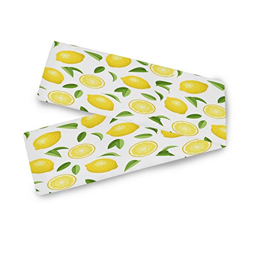 HMZXZ Tischläufer Tropisch Sommer- Obst Zitrones Table Runner Tischdecke Deckel für Hochzeit Party Familie Küche Decor, 13x90 inch von HMZXZ