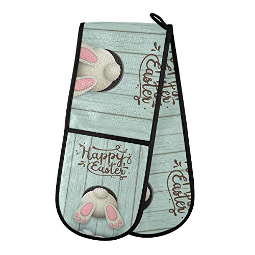 RXYY Doppelt Ofenhandschuh glücklich Ostern Hase Farbe Ei hölzern Hitze Beständig Gesteppt Baumwolle Küche Topflappen Lange Ofenhandschuhe für Kochen Backen Grillen RXYY Doppelt Ofenhandschuh glücklich Ostern Hase Farbe Ei hölzern Hitze Beständig Gesteppt Baumwolle Küche Topflappen Lange Ofenhandschuhe für Kochen Backen Grillen von HMZXZ