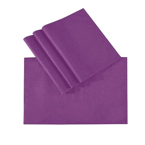 Tischsets Set mit 4 violetten Texturen, hitzebeständig, waschbar, Tischmatten für Küche, Esstisch, Dekoration, 45,7 x 30,5 cm von HMZXZ