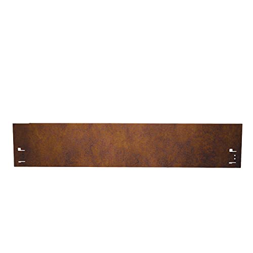 Cortenstahl Rasenkante Abschlussstück 113 x 13,5 cm Beeteinfassung und Wegbegrenzung, Farbe :Corten/Rost, Set:2er Set von HN Kernstützen Metallwaren