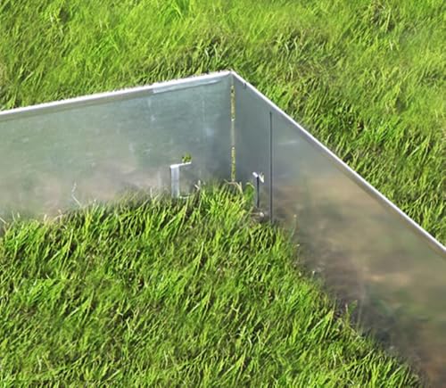 Ecke für Rasenkante Metall - Passend zu unseren 120cm Langen Rasenkanten - 2er Set Ecke für Beeteinfassung Metall - Höhe 13,5 cm - Ideal für Garten Beeteinfassung & Wegbegrenzung - Feuerverzinkt von HN Kernstützen Metallwaren