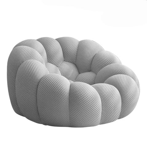HNBCYRND Bubble Curved Loveseat Couch Memory Foam Bubble Bodensofa Rundes Lazy Floor Sofa Charakter-Sitzsäcke ausgefallene Möbel für das Wohnzimmer(Size:1seat 124×124×70cm,Color:Gray) von HNBCYRND