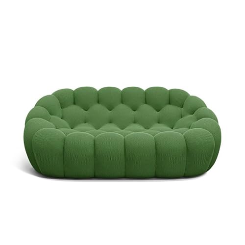 HNBCYRND Bubble Curved Loveseat Couch Memory Foam Bubble Bodensofa Rundes Lazy Floor Sofa Charakter-Sitzsäcke ausgefallene Möbel für das Wohnzimmer(Size:3seat 240×120×75cm,Color:Green) von HNBCYRND