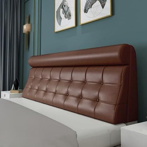 HNBCYRND Kissen Lesen Bett Kopfteil Abdeckungen, Technologie Stoffbett Back Ausfall Kissen Staubschutzschutzhilfe Für Gepolstertes Kopfteil Staubdicht(Paste 120 ×60×10cm,Coffee) von HNBCYRND