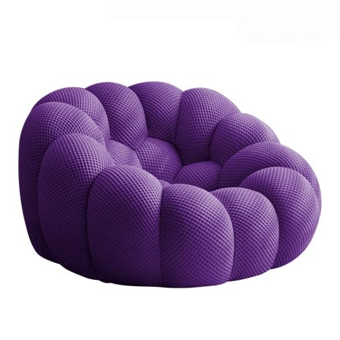 Moderne Bubble Curved Love Sitz Couch Memory Foam Bubble Boden Sofa Runde Lazy Floor Sofa Kostenlose Installation Charakter Bohnen Tasche Stühle funky Möbel für Wohnzimmer(Size:124×124×70cm,Color:Purp von HNBCYRND