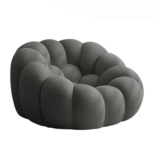 Moderne Bubble Curved Love Sitz Couch Memory Foam Bubble Boden Sofa Runde Lazy Floor Sofa Kostenlose Installation Charakter Bohnen Tasche Stühle funky Möbel für Wohnzimmer(Size:124×124×70cm,Color:Gray von HNBCYRND