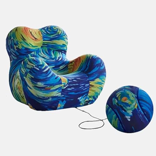 Sitzsack-Stuhl Designer-Sofa Boden Freizeit Wohnzimmer Balkon kreativ Einzelarmlehne Couch Lounge-Sessel Zimmer Erwachsenenstuhl Memory-Schaum-Sessel Schlafzimmer knochenloses Sofa(Size:Small 100 x 88 von HNBCYRND