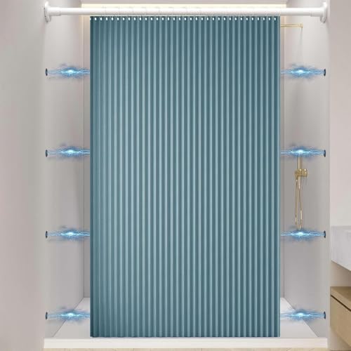 Verdunkelungsvorhänge für Türen Ziehharmonikatüren für Türvorhänge anwendbar als Terrassentürvorhang, Schiebetürvorhänge Schiebeschrankvorhänge Vorhang mit mitgelieferter Stange(Curtain 180x200cm (wit von HNBCYRND
