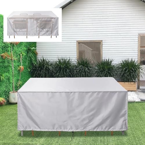 HNBFKD Abdeckung für Gartenmöbel 160x80x70cm/LxWxH 420D Oxford Gewebe Tisch Abdeckung wasserdichte Schutzhülle Anti-UV Abdeckplane, Regenschutz und Staubfest, für Gartentische Terrassenmöbel Silber HNBFKD Abdeckung für Gartenmöbel 160x80x70cm/LxWxH 420D Oxford Gewebe Tisch Abdeckung wasserdichte Schutzhülle Anti-UV Abdeckplane, Regenschutz und Staubfest, für Gartentische Terrassenmöbel Silber von HNBFKD