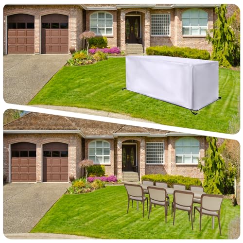 HNBFKD Abdeckung für Gartenmöbel Schwerlast Winterfest 180x160x100cm/LxWxH 420D Abdeckplane Gartenmöbel Schutzhülle Wasserdicht Schneeschutz für Gartentische Terrassenmöbel Outdoor-Tisch HNBFKD Abdeckung für Gartenmöbel Schwerlast Winterfest 180x160x100cm/LxWxH 420D Abdeckplane Gartenmöbel Schutzhülle Wasserdicht Schneeschutz für Gartentische Terrassenmöbel Outdoor-Tisch von HNBFKD