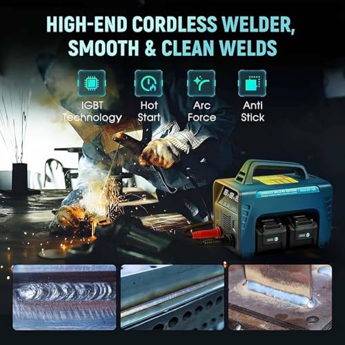 HNBYLMM Cordless Welding Machine 2 X 6.0Ah Built-in Battery Powered Welder LED Digital Display 160A MMA ARC Welder Hot Start IGBT Inverter Portable Stick Welder for Outdoor DIY Construction HNBYLMM Cordless Welding Machine 2 X 6.0Ah Built-in Battery Powered Welder LED Digital Display 160A MMA ARC Welder Hot Start IGBT Inverter Portable Stick Welder for Outdoor DIY Construction von HNBYLMM