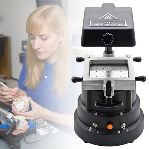 HNBYLMM Dental Vacuum Forming Machine 1200W Heat Molding Lab Vacuum Forming Machine Dental Thermoforming Material Making Tools Lamination Machine for in Clinics, Experiments von HNBYLMM