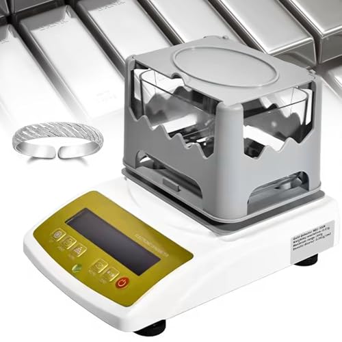 HNBYLMM Electronic Gold Tester Precious Metal Densimeter Density Gold Purity Tester Machine Gold Purity Testing Machine Weighing Precision 0.01g for Gold Silver K Gold Palladium and Platinum,1200K HNBYLMM Electronic Gold Tester Precious Metal Densimeter Density Gold Purity Tester Machine Gold Purity Testing Machine Weighing Precision 0.01g for Gold Silver K Gold Palladium and Platinum,1200K von HNBYLMM