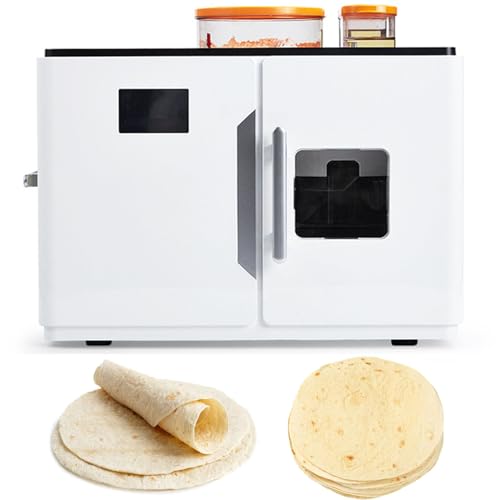HNBYLMM Fully Automatic Roti Maker Electric Chapati Tortilla Pancake Flatbreads Pita Making Machine, One Key to Make 20 Pcs/One Time, Create Perfect Rotis with Desired Thickness HNBYLMM Fully Automatic Roti Maker Electric Chapati Tortilla Pancake Flatbreads Pita Making Machine, One Key to Make 20 Pcs/One Time, Create Perfect Rotis with Desired Thickness von HNBYLMM